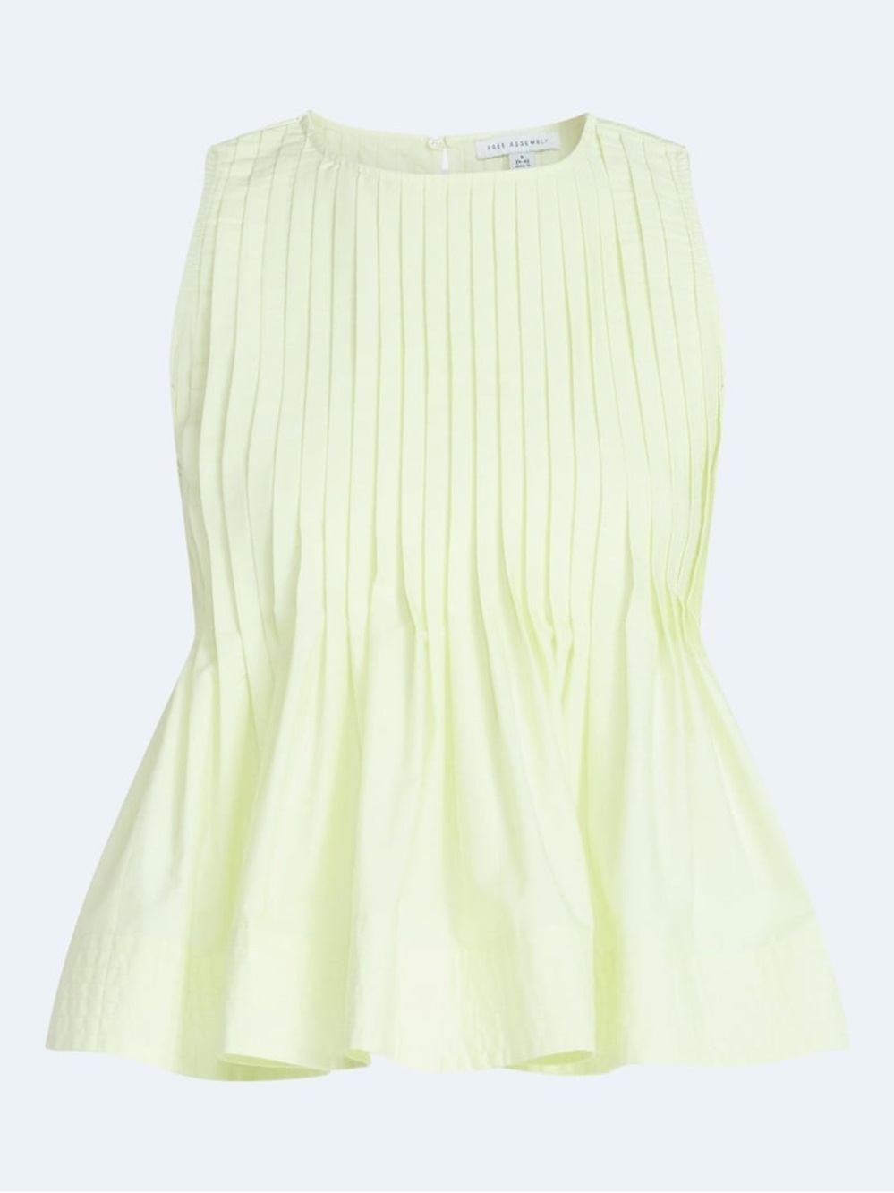 Free Assembly Women's Sleeveless Pintuck Peplum Top